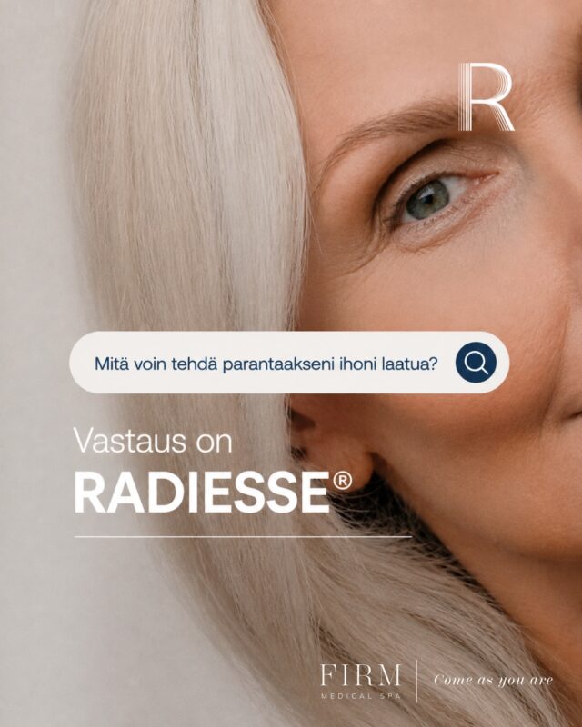✨ Mitä voin tehdä parantaakseni ihoni laatua?Jos peilistä katsoo takaisin vähemmän kimmoisa, ohuempi tai veltostunut iho, ratkaisu ei aina ole täyteaine – vaan ihon oman toiminnan aktivointi.RADIESSE® on biostimulaattori, joka stimuloi ihon luonnollista kollageenin ja elastiinin tuotantoa. Tuloksena iho vahvistuu sisältäpäin, sen laatu paranee ja kiinteys lisääntyy asteittain.✔️ Lisää kollageenin tuotantoa
✔️ Tukee elastiinin muodostumista
✔️ Uudistaa ihoa sisältäpäin
✔️ Voimakas kiinteyttävä vaikutusKun tavoitteena ei ole muuttaa kasvonpiirteitä vaan palauttaa ihon nuorekas laatu ja napakkuus, vastaus on usein RADIESSE®.Varaa aika konsultaatioon, niin suunnittelemme juuri sinun ihollesi sopivan hoitokokonaisuuden. 💙#FirmMedicalSpa #Radiesse #Biostimulaattori #Kollageeni #Elastiini