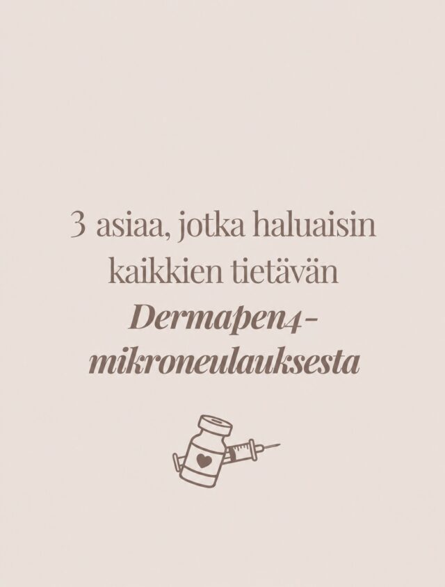 Dermapen4-mikroneulaus on yksi suosituimmista ihonhoidoistamme — eikä syyttä ✨Kyseessä on tehokas mutta hallittu hoito, jossa ihon omaa uudistumisprosessia aktivoidaan mikrokanavien avulla. Hoidon tavoitteena on tukea kollageenin ja elastaanin tuotantoa sekä parantaa ihon rakennetta ja hehkua.3 asiaa, jotka haluaisin kaikkien tietävän Dermapen4-hoidosta:🤍 Tulokset rakentuvat ajan kanssa
Iho uudistuu hoidon jälkeen vähitellen, minkä vuoksi parhaat tulokset näkyvät usein useamman viikon aikana ja erityisesti sarjahoidolla.🤍 Hoitoa voidaan räätälöidä moniin ihohaasteisiin
Dermapen4 voi auttaa esimerkiksi aknearpiin, ihon sameuteen, pieniin juonteisiin, huokosiin ja ihon epätasaiseen tekstuuriin.🤍 Jälkihoito on tärkeä osa lopputulosta
Kosteutus, aurinkosuoja ja iholle sopivat tuotteet tukevat ihon palautumista ja auttavat saavuttamaan parhaat mahdolliset tulokset.Jokainen iho on yksilöllinen, joten myös hoitosuunnitelma rakennetaan aina ihon tarpeiden mukaan ✨Tervetuloa konsultaatioon – suunnitellaan yhdessä juuri sinun ihollesi sopiva hoitokokonaisuus 🤍#dermapen4 #mikroneulaus #medicalspa #ihonhoito #aknearvet ihonuudistuminen glowingskin